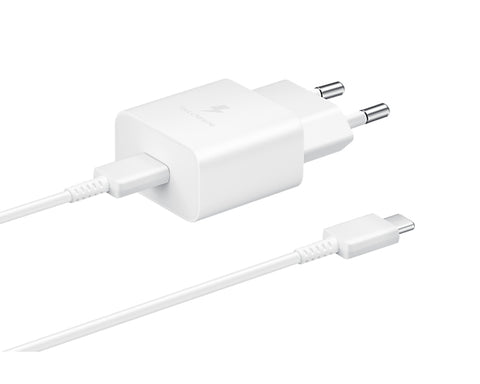 Samsung 15W Power Adapter + USB-C to USB-C Cable - EP-T1510XWEGEU - White