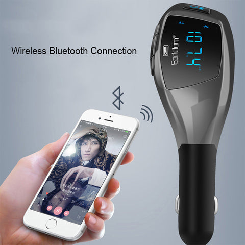 Earldom Car Bluetooth Stereo FM Transmitter - M25 - Black/Silver