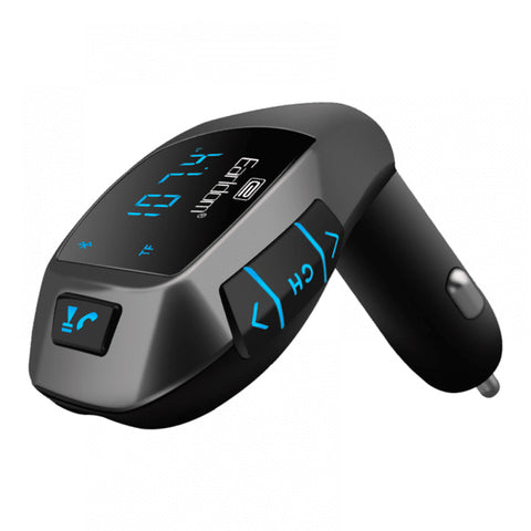 Earldom Car Bluetooth Stereo FM Transmitter - M25 - Black/Silver