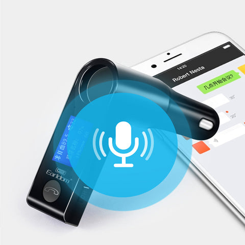 Earldom in-car Wireless Bluetooth Stereo FM Transmitter - M27 - Black