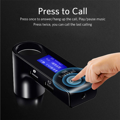 Earldom in-car Wireless Bluetooth Stereo FM Transmitter - M27 - Black