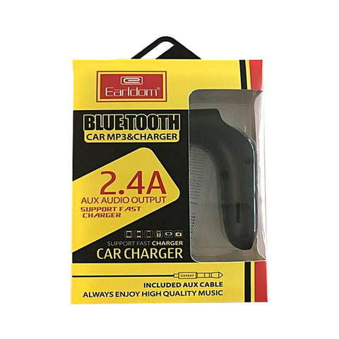 Earldom in-car Bluetooth Stereo FM Transmitter - C7 - Black