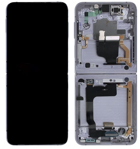 Samsung SM-F721B Galaxy Z Flip 4 LCD Display + Touchscreen + Frame - GH82-29440F/GH82-29441F/GH82-30238F/GH82-30239F - Silver