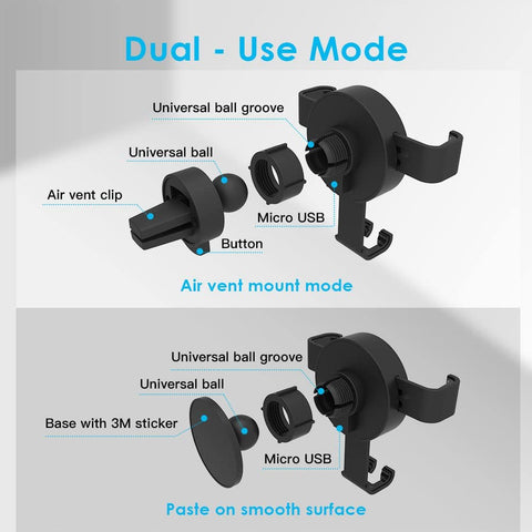 Funxim Fast Wireless Car Charger X7 - Air Vent - Fast Charge Qi