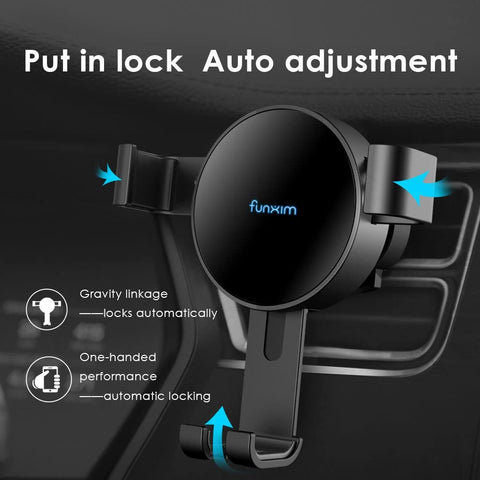Funxim Fast Wireless Car Charger X7 - Air Vent - Fast Charge Qi