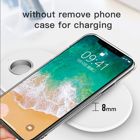 Funxim Premium Leather Wireless Fast Charging Pad - X9 - White Leather