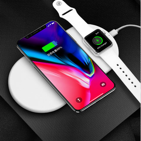 Funxim Premium Leather Wireless Fast Charging Pad - X9 - White Leather