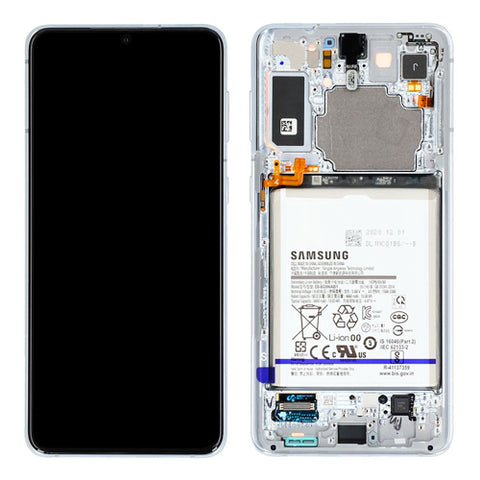 Samsung SM-G996B Galaxy S21 Plus LCD Display + Touchscreen + Frame - GH82-24744C/GH82-24555C - With Battery - Silver