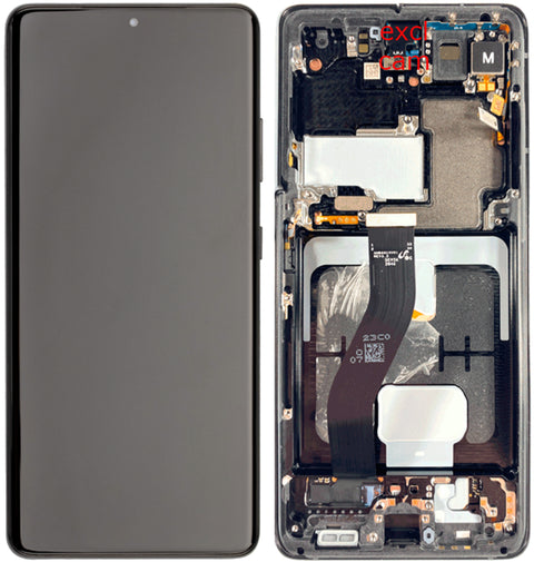 Samsung SM-G998B Galaxy S21 Ultra LCD Display + Touchscreen + Frame - GH82-26035A/GH82-26036A - (No Camera/Battery) - (Self-Assembled) - Black