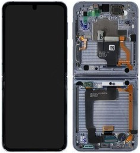 Samsung SM-F721B Galaxy Z Flip 4 LCD Display + Touchscreen + Frame - GH82-29440D/GH82-29441D/GH82-30238D/GH82-30239D - (Self-Assembled)  - Blue