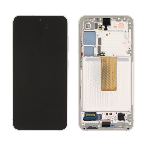 Samsung SM-S911B Galaxy S23 LCD Display + Touchscreen + Frame - GH82-30481B/GH82-30480B - Cream