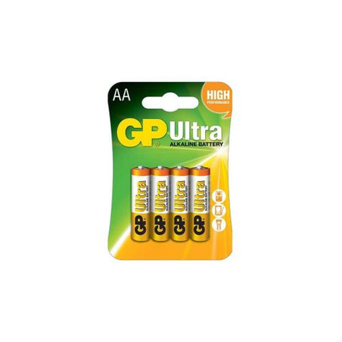 GP Battery (AA) Alkaline ULTRA LR6/AA 15AU-U4 1.5 V - (4 batteries / blister)