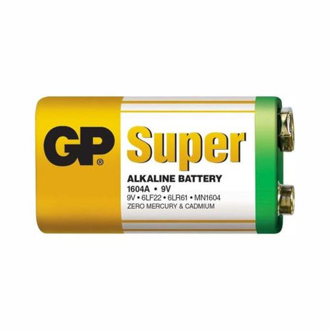 GP Battery (9V) Alkaline SUPER 6LF22, 1604A-S1