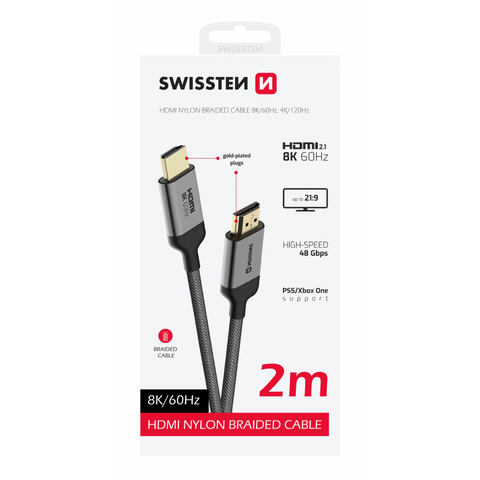 Swissten 8K 60Hz HDMI Cable - 75501201 - 2 meter