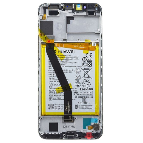 Huawei Honor 7A (AUM-AL00) LCD Display + Touchscreen + Frame Incl. Battery and Parts 02351WDU Black
