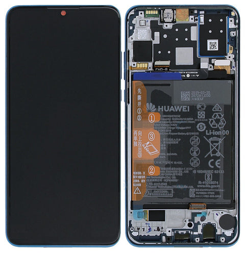 Huawei P30 Lite (MAR-LX1M) LCD Display + Touchscreen + Frame Incl. Battery and Parts (24MP VERSION) 02352VBG Crystal