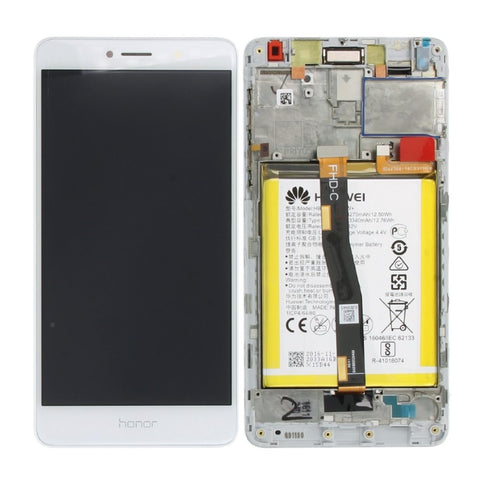 Huawei Honor 6X (BLN-L21) LCD Display + Touchscreen + Frame - Incl. Battery And Parts - 02351ADQ  White