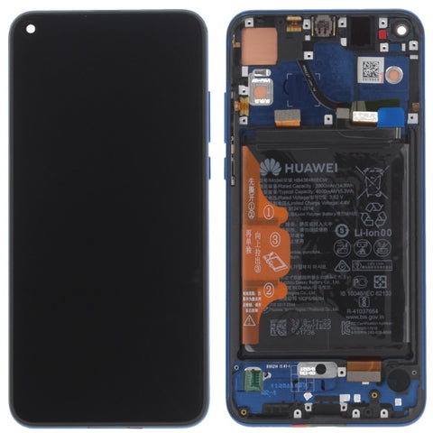 Huawei Honor View 20 (PCT-L29) LCD Display + Touchscreen + Frame Incl. Battery and Parts 02352JKQ Blue