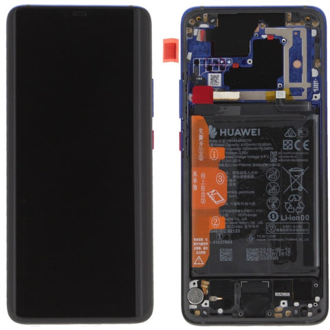 Huawei Mate 20 Pro (LYA-L29) LCD Display + Touchscreen + Frame Incl. Battery and Parts 02352GGC Twilight