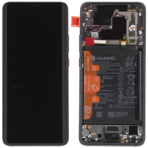 Huawei Mate 20 Pro (LYA-L29) LCD Display + Touchscreen + Frame Incl. Battery and Parts 02352FRL Black