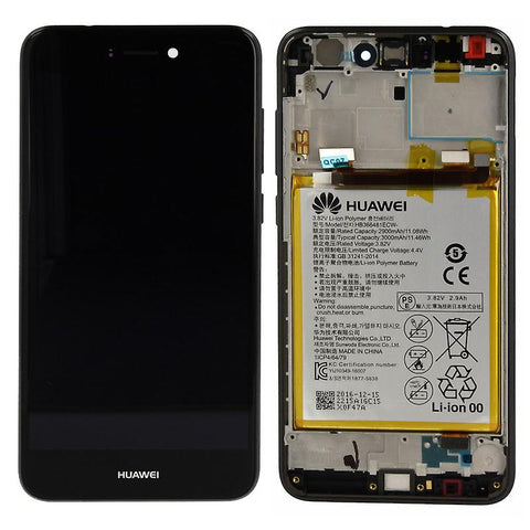 Huawei P8 Lite 2017 (PRA-LX1) LCD Display + Touchscreen + Frame Incl. Battery 02351CTJ/02351DYM/02351VBT/02351DMR Black