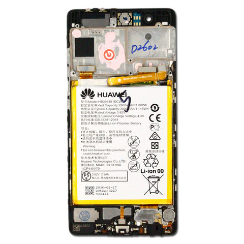 Huawei P9 LCD Display + Complete Housing (Pulled) - Black