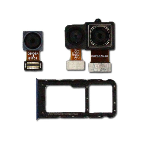 Huawei P Smart (FIG-LX1)  LCD Display + Complete Housing (Pulled) - Blue