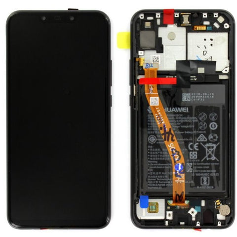Huawei P Smart+ (INE-LX1) LCD Display + Touchscreen + Frame Incl. Battery and Parts 02352BUE Black