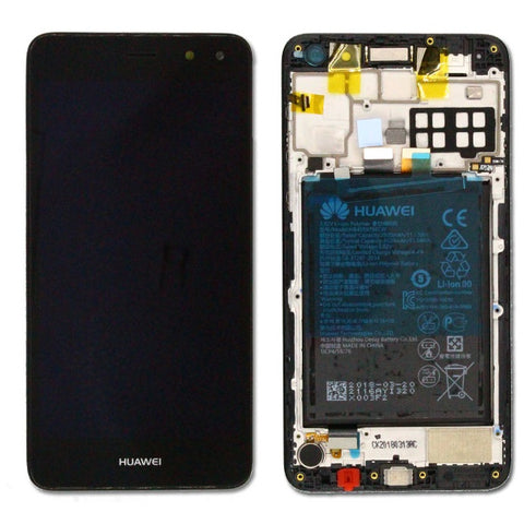 Huawei Y5 III 2017/Y6 2017 (MYA-L11) LCD Display + Touchscreen + Frame - Incl. Battery And Parts - 02351DMD Black