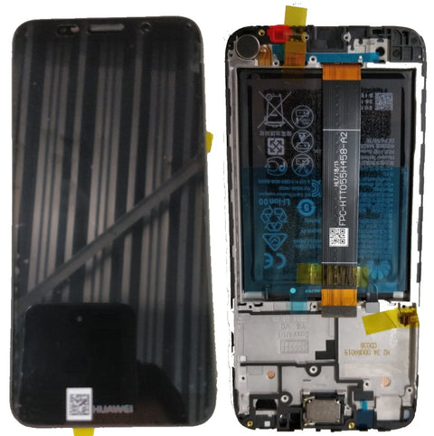 Huawei Y5 (2018)/Y5 Prime (2018) (DRA-LX2) LCD Display + Touchscreen + Frame Incl. Battery and Parts 02351XHU Black