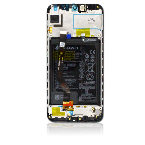 Huawei Y7 (2019) (DUB-LX1) LCD Display + Touchscreen + Frame Incl. Battery and Parts 02352KCV Black