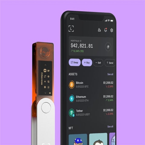 Ledger Nano X Blazing Orange Crypto Hardware Wallet
