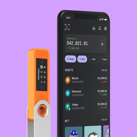 Ledger Nano S Plus BTC Orange Crypto Hardware Wallet