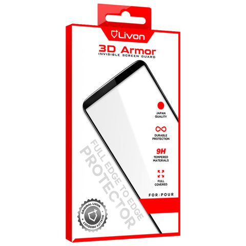 Livon Samsung G975F Galaxy S10 Plus Tempered Glass 3D Armor - Black