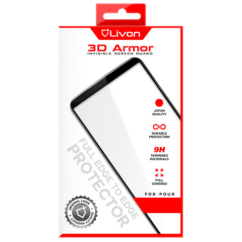 Livon Samsung SM-J610F Galaxy J6+ Tempered Glass 3D Armor - Black