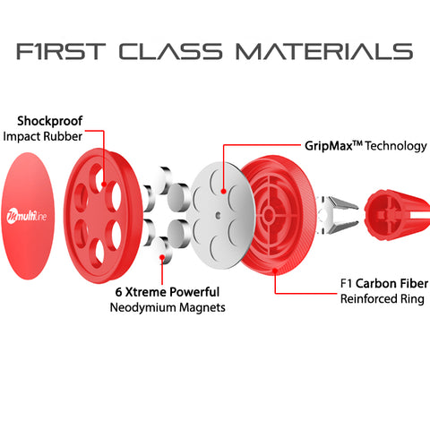 Multiline Prime Magnet Phone Holder - Karbon Red - MWCF90(R)EU