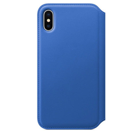 Apple iPhone 7 Plus - Leather Folio Book Case - Blue
