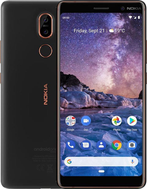 Nokia 7 Plus (TA-1046) - 64GB - Provider Pre-Owned (used) - Black/Gold