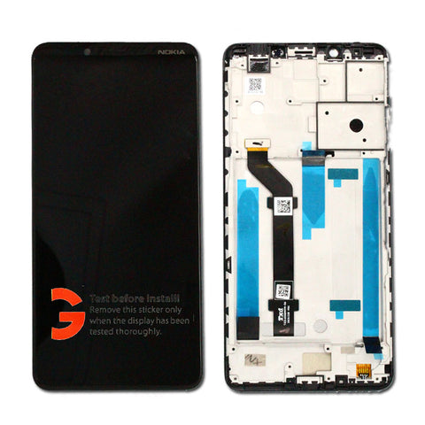 Nokia 3.1 Plus (TA-1104, TA-1115, TA-1118, TA-1125) LCD Display + Touchscreen + Frame 20ROOBW0001 Black
