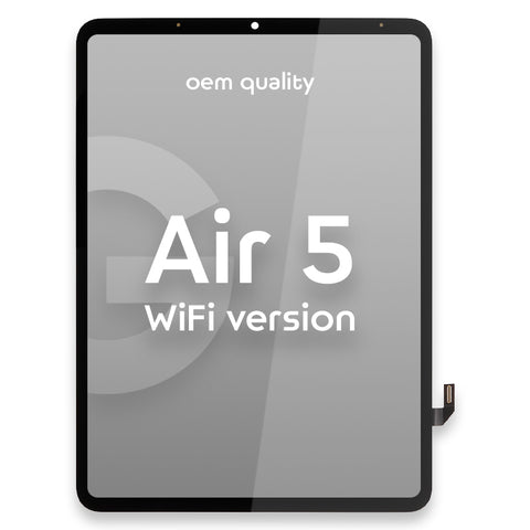 Apple iPad Air 5  (10.9" / 2022)  LCD Display + Touchscreen - Refurbished Quality - Wifi Version  - Black