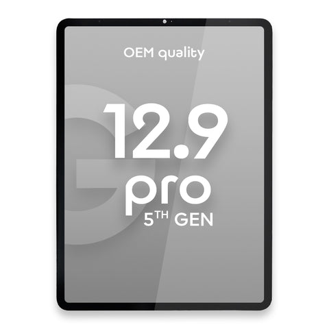 Apple iPad Pro  2021 (12.9) - (5th Gen)/iPad Pro 12.9 6th Gen. (2022) LCD Display + Touchscreen - Pulled - Black
