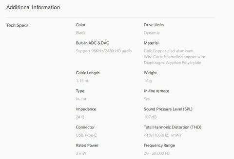 OnePlus Bullets Type-C Earphones in-Ear with Microphone