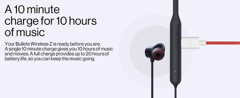 OnePlus Bullets Wireless Z Blue in-Ear Bluetooth Earphones with Mic