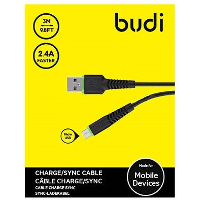 Budi Micro USB Cable - 3m - Black
