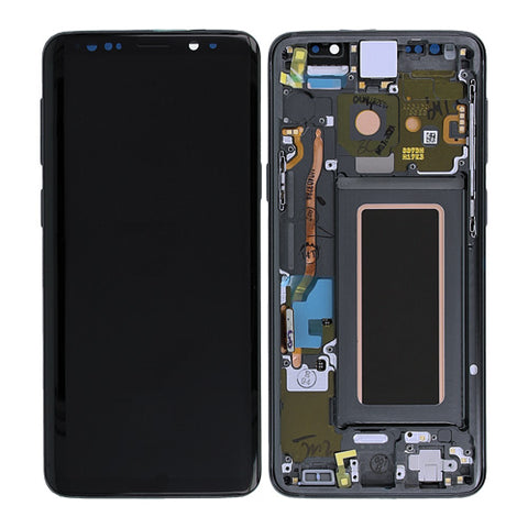 Samsung G960F Galaxy S9 LCD Display + Touchscreen + Frame - GH97-21696C/GH97-21697C - Titanium Grey