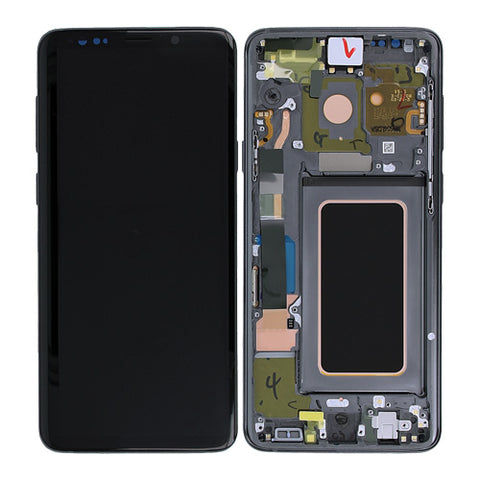 Samsung G965F Galaxy S9 Plus LCD Display + Touchscreen + Frame - GH97-21691C/GH97-21692C - Titanium Grey