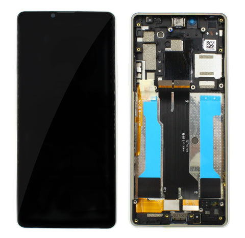 Sony Xperia 10 III (XQ-BT52) LCD Display + Touchscreen + Frame - A5034093A - White