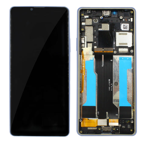 Sony Xperia 10 III (XQ-BT52) LCD Display + Touchscreen + Frame - A5034094A - Blue