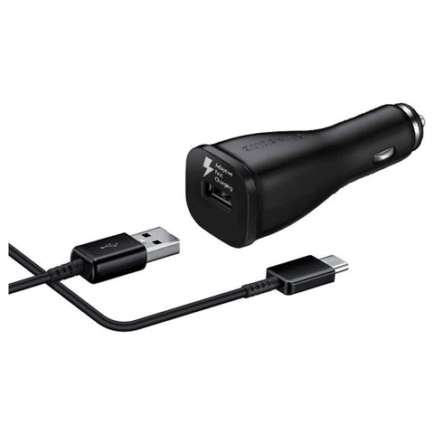 Samsung Adaptive Fast Car Charger (18W) + Type-C USB Cable - EP-LN915CBEGWW - Black