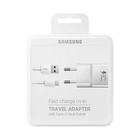 Samsung Adaptive Fast Travel Charger + USB Type-C Cable - EP-TA12EWEUGWW - White